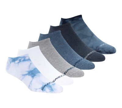 Cotton Tie-Dye No-Show Socks - 6 Pack