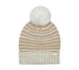 Textured Stripe Chunk Beanie, NATURAL, large image number 0