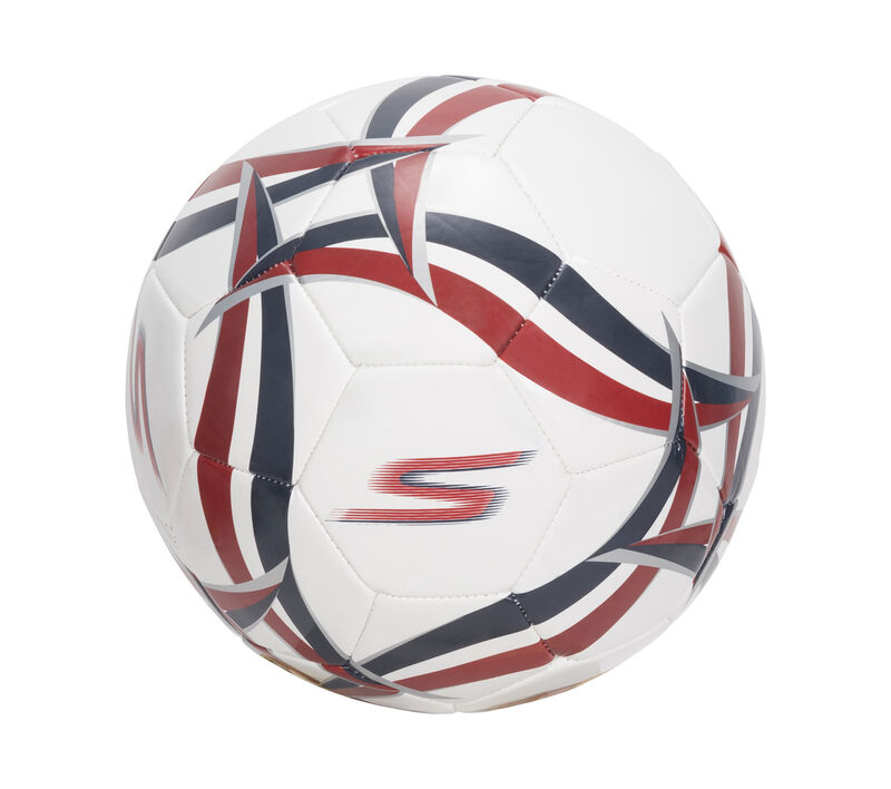 Hex Multi Wide Stripe Size 5 Soccer Ball, BRANCO / AZUL, largeimage number 0