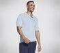 Skechers Apparel Off Duty Polo Shirt, AZUL CLARO / BRANCO, large image number 2
