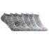 6 Pack Low Cut Sport Stripe Socks, CINZENTO, swatch