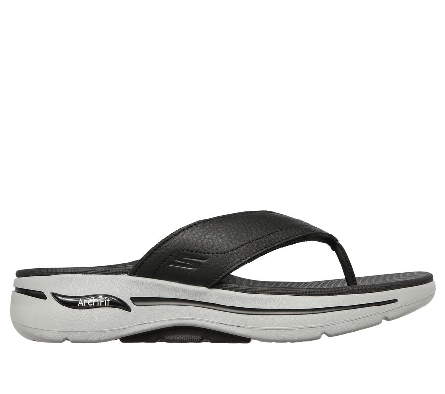 Skechers GOwalk Arch Fit Sandal, PRETO / CINZENTO, largeimage number 0