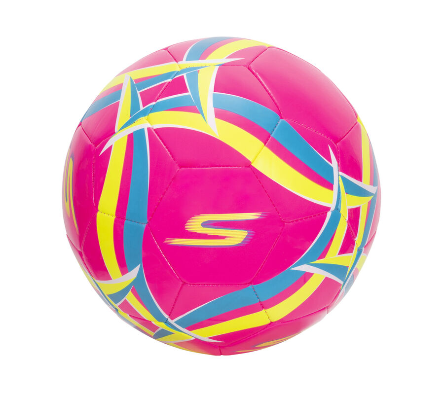 Hex Multi Wide Stripe Size 5 Soccer Ball, ROSA / AZUL, largeimage number 0