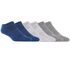 6 Pack Half Terry Invisible Socks, AZUL, swatch